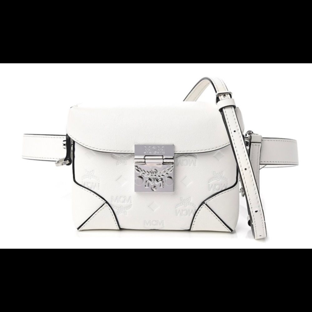 MCM Ottomar White Belt Bag Shoulder Corssbody